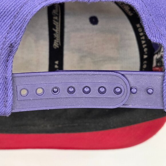 Toronto Raptors Mitchell & Ness Snapback Hat Purple Red Script Dinosaur Logo NBA - Picture 13 of 16